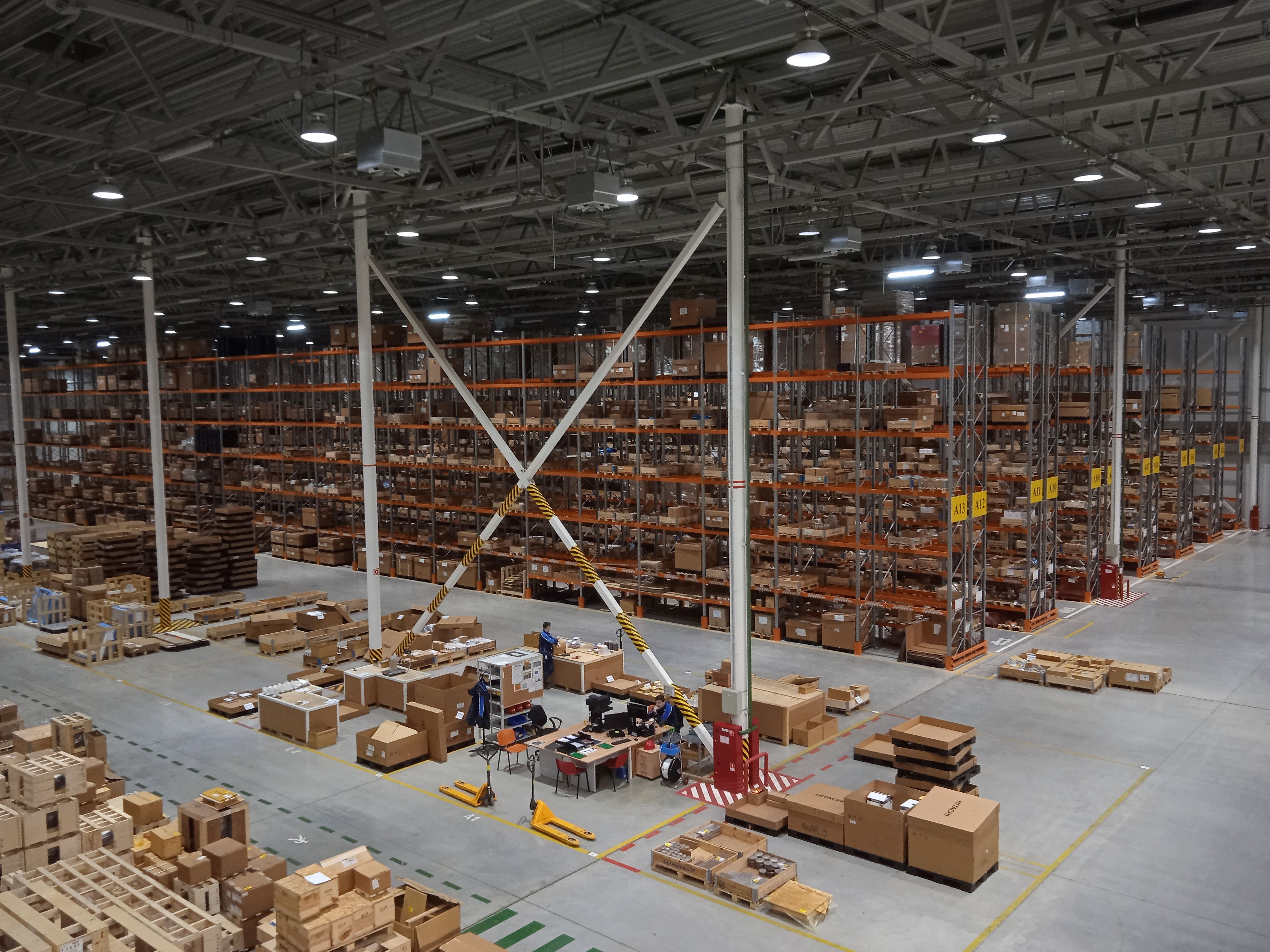Warehouse bird view